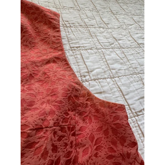 Vintage Ann Taylor Coral/ Orange Vest • Size : M - Picture 8 of 10